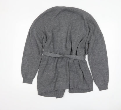 Urban Bliss Women's Grey Knit Belted Cardigan UK 10