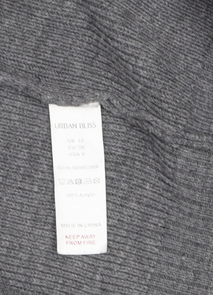 Urban Bliss Women's Grey Knit Belted Cardigan UK 10