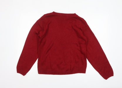 Womens UK Size 10-12 Berkertex Red Pullover Jumper