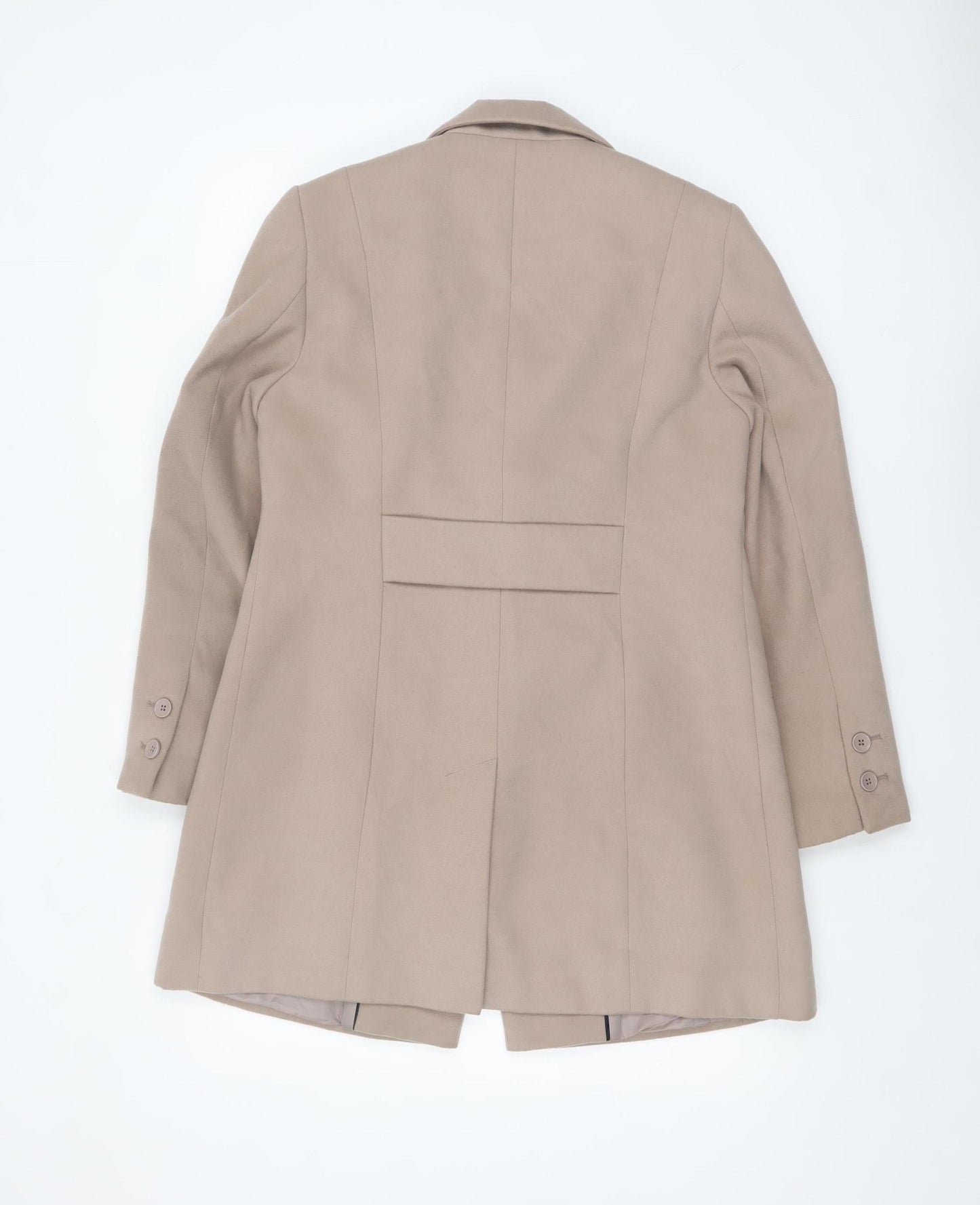Marks and Spencer Women Beige Petite Size 12 Mid-Length Coat