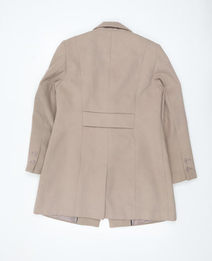 Marks and Spencer Women Beige Petite Size 12 Mid-Length Coat
