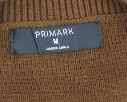 Primark Women Brown Medium Knit Cardigan with Buckle Detail