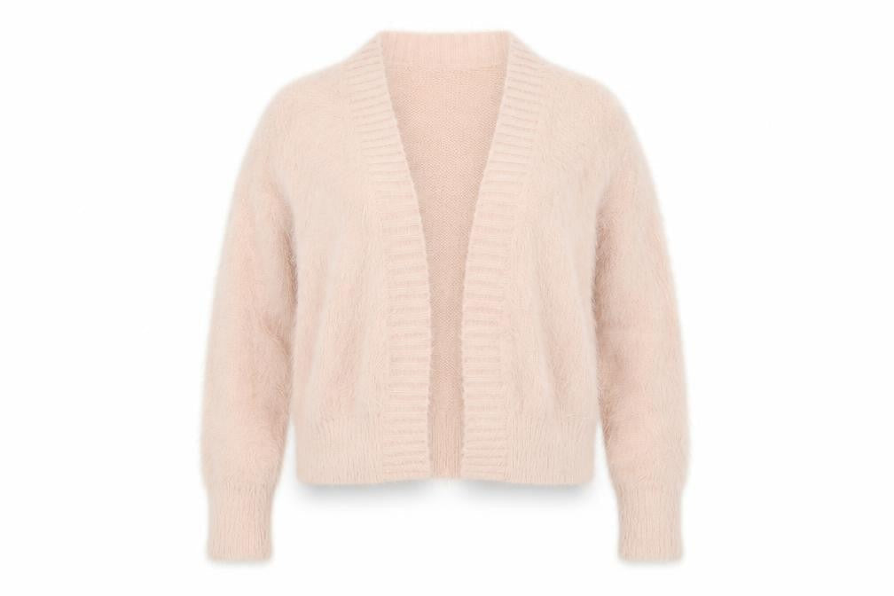 Womens UK Size S Shrinking Violet Pink Cardigan Jumper