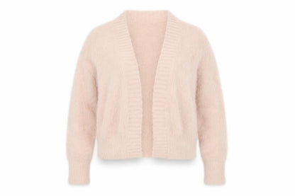 Womens UK Size S Shrinking Violet Pink Cardigan Jumper