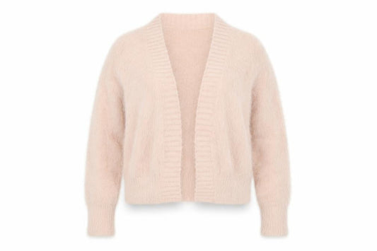 Womens UK Size S Shrinking Violet Pink Cardigan Jumper