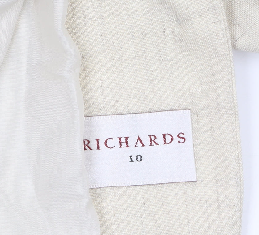 Womens UK Size 10 Richards Regular Beige Suit Jacket
