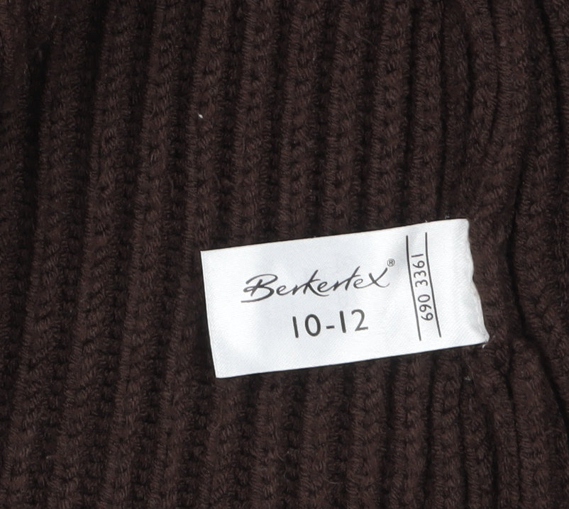 Womens UK Size 10-12 Berkertex Brown Cardigan Jumper