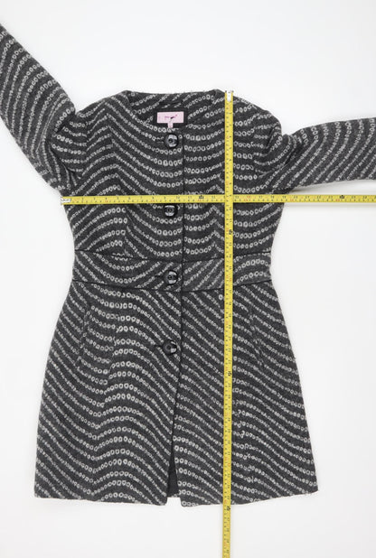 Womens UK Size 12 Marks and Spencer Grey Overcoat
