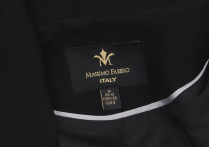 Massimo Fabbro Women Black UK 12 Waterfall Blazer Jacket