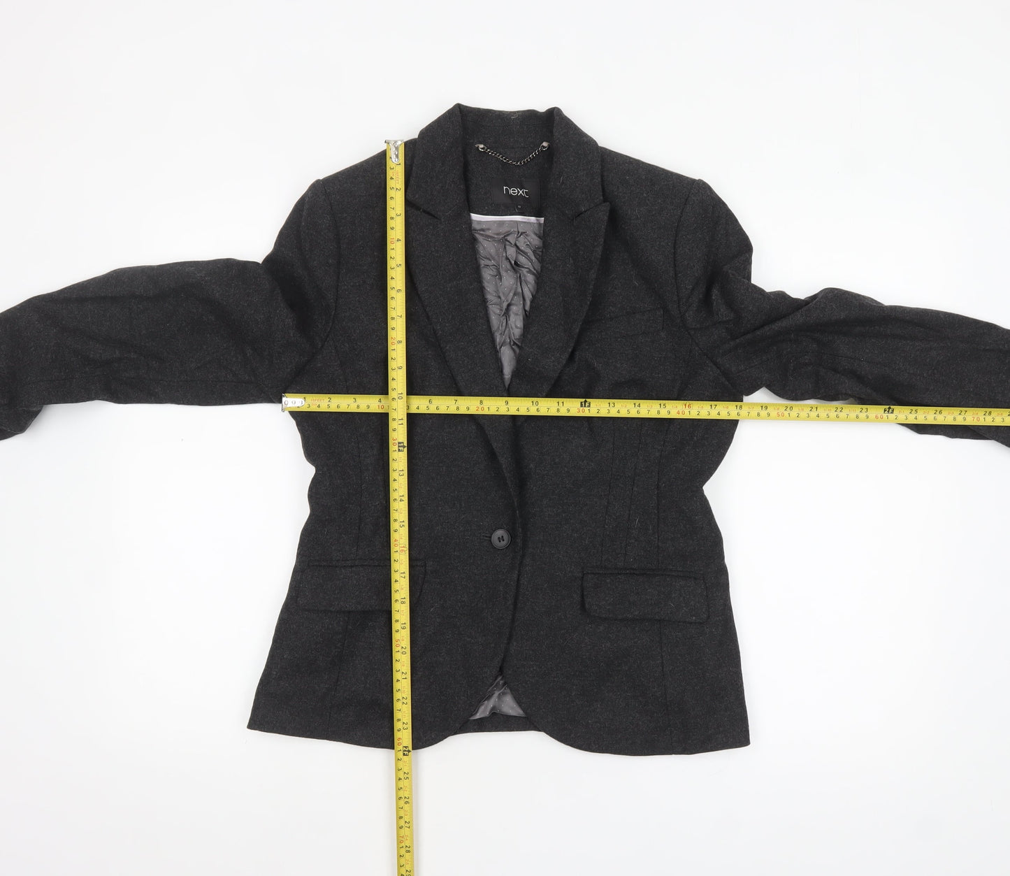Womens UK Size 12 NEXT Regular Grey Blazer