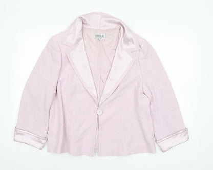 Womens UK Size 16 Gold by Michael H Regular Pink Blazer