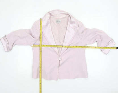 Womens UK Size 16 Gold by Michael H Regular Pink Blazer
