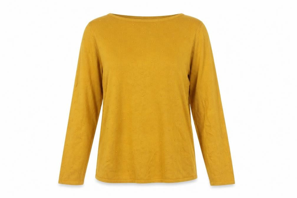 Womens UK Size 12 Bonmarché Yellow Pullover Jumper