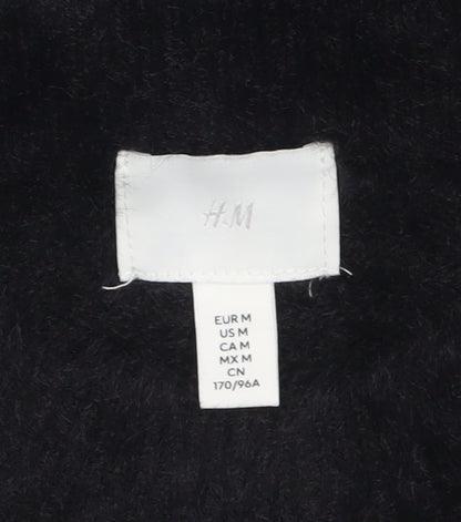 H&M Women's Black Mock Neck Long Sleeve Pullover Jumper Size 12