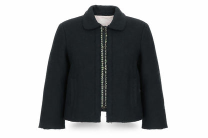 Womens UK Size S Noa Noa Black Biker Coat