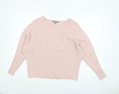 Principles Women Pink Knit Boat Neck Relaxed Fit Jumper Size L