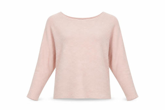Principles Women Pink Knit Boat Neck Relaxed Fit Jumper Size L