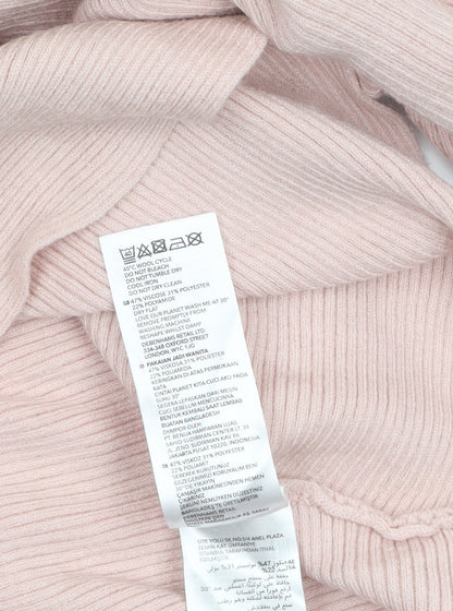 Principles Women Pink Knit Boat Neck Relaxed Fit Jumper Size L