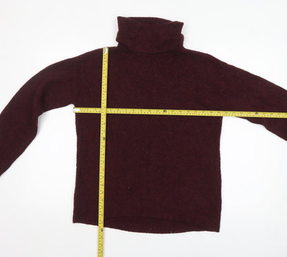 L.O.G.G. Womens Red Roll Neck Knit Jumper Size 10