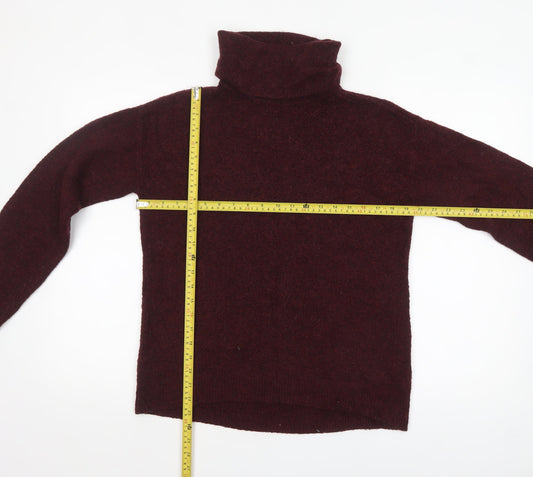 L.O.G.G. Womens Red Roll Neck Knit Jumper Size 10
