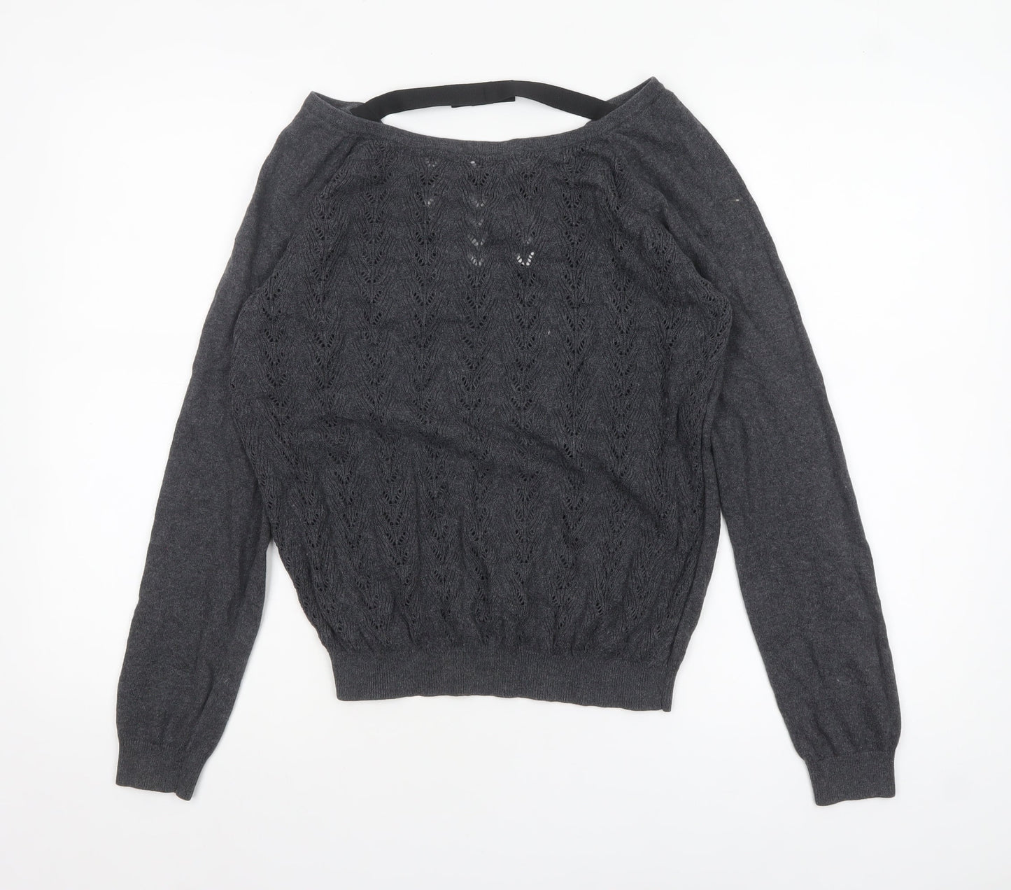 Womens UK Size 14 Mango Grey Pullover Jumper
