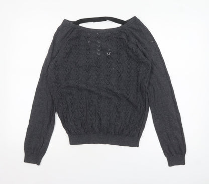Womens UK Size 14 Mango Grey Pullover Jumper