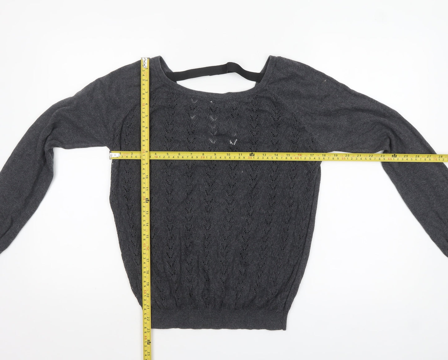 Womens UK Size 14 Mango Grey Pullover Jumper