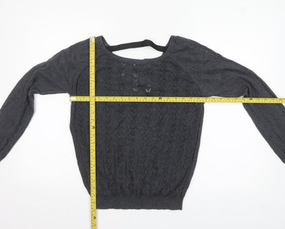 Womens UK Size 14 Mango Grey Pullover Jumper