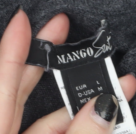 Womens UK Size 14 Mango Grey Pullover Jumper