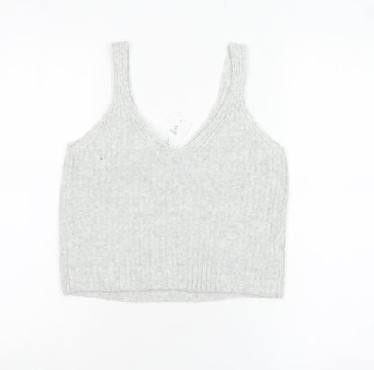 Womens UK Size L George Grey Cropped Tank