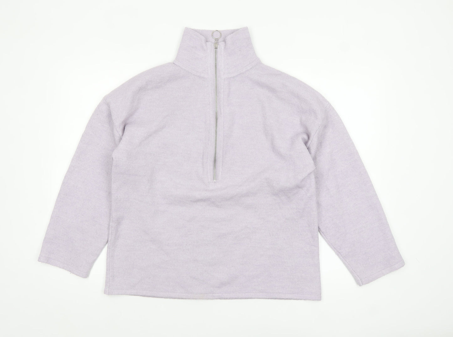 Womens UK Size 10 ASOS Purple Half Zip Jumper