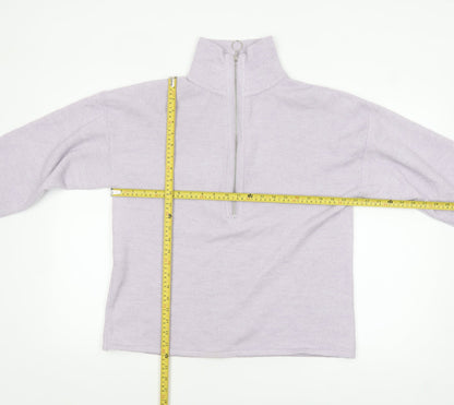 Womens UK Size 10 ASOS Purple Half Zip Jumper