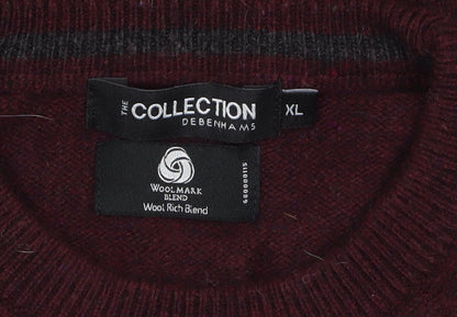 Mens UK Size XL Debenhams Red Pullover Jumper