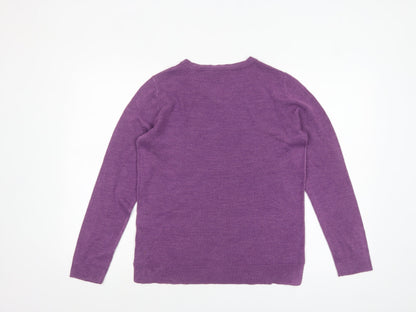 Womens UK Size 12 M&Co Purple Pullover Jumper