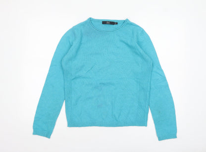 Womens UK Size S Isle Essentials Blue Pullover Jumper
