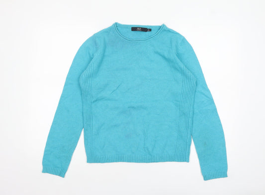 Womens UK Size S Isle Essentials Blue Pullover Jumper