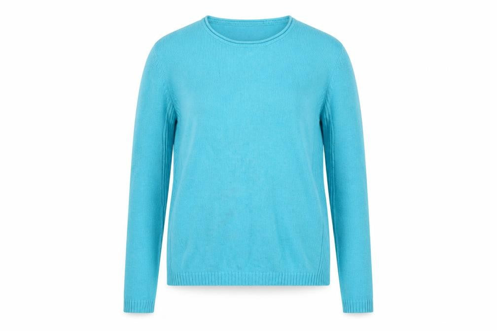 Womens UK Size S Isle Essentials Blue Pullover Jumper