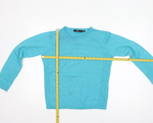 Womens UK Size S Isle Essentials Blue Pullover Jumper