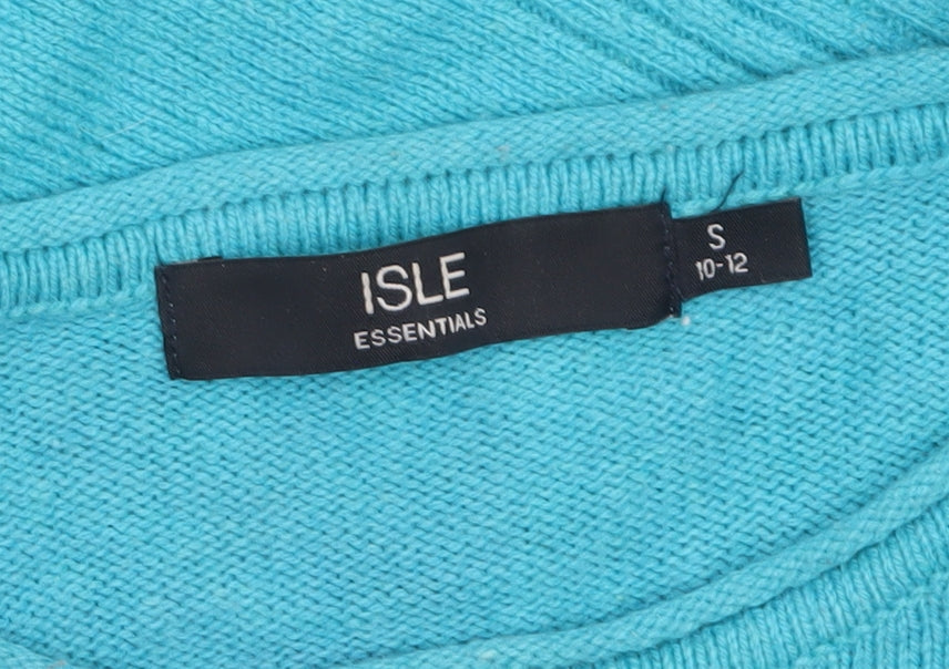 Womens UK Size S Isle Essentials Blue Pullover Jumper
