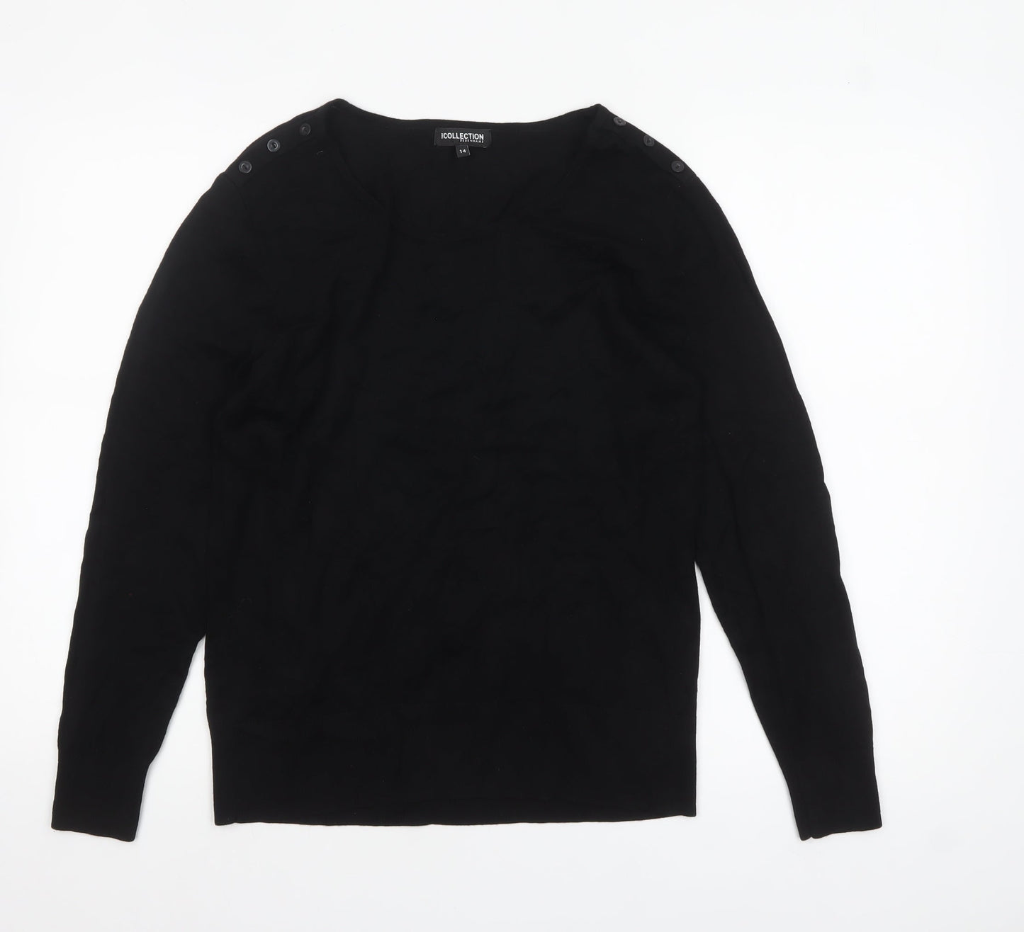 Womens UK Size 14 Debenhams Black Pullover Jumper