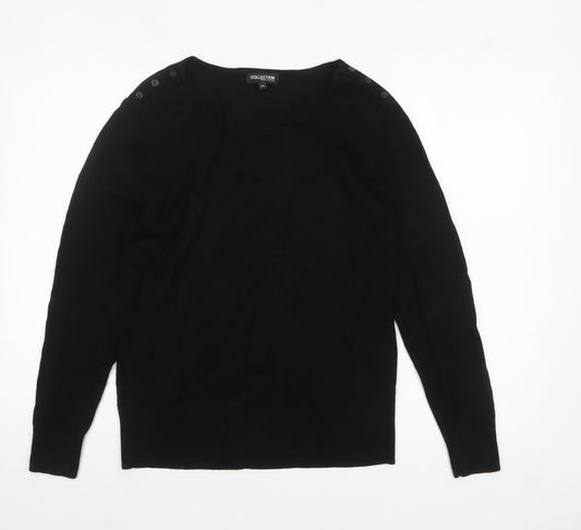 Womens UK Size 14 Debenhams Black Pullover Jumper