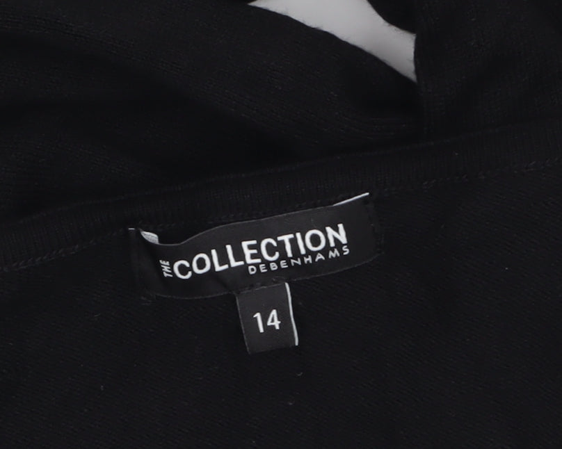 Womens UK Size 14 Debenhams Black Pullover Jumper