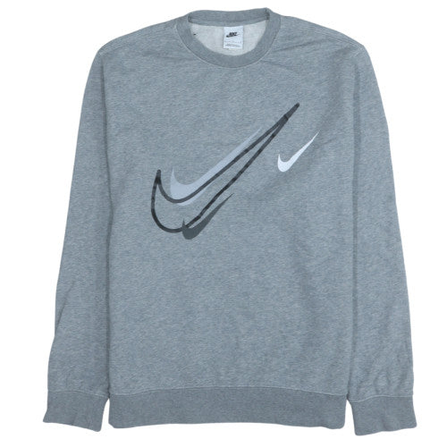 Mens UK Size L Nike Grey Pullover Sweatshirt