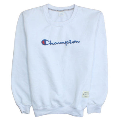 Mens UK Size L Champion White Pullover Sweatshirt