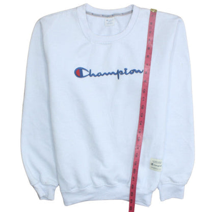 Mens UK Size L Champion White Pullover Sweatshirt