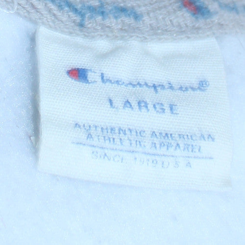 Mens UK Size L Champion White Pullover Sweatshirt