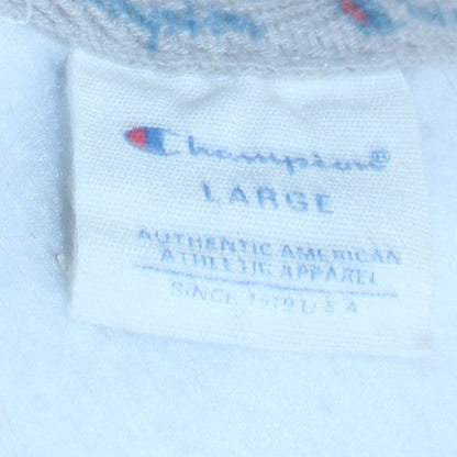 Mens UK Size L Champion White Pullover Sweatshirt