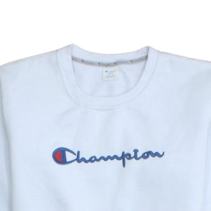 Mens UK Size L Champion White Pullover Sweatshirt