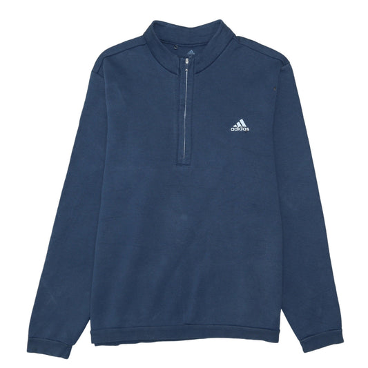 Mens UK Size XL adidas Blue Henley Sweatshirt