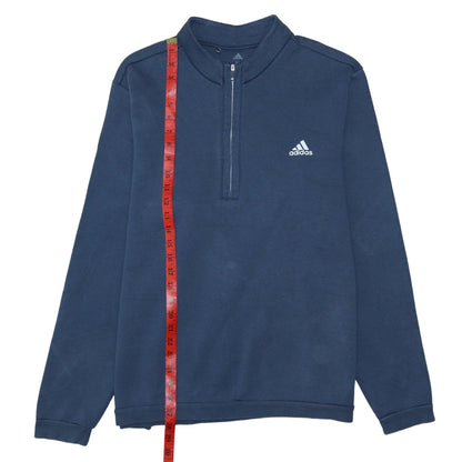 Mens UK Size XL adidas Blue Henley Sweatshirt